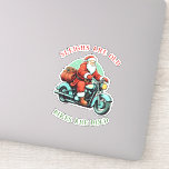 Adesivo Santas Joyride Motorcycle Christmas<br><div class="desc">Aumente o espírito de feriado com nosso Papai Noel Andando na design de motocicleta. Esta Rua alegre. Nick numa bicicleta adiciona um traço de entusiasmo ao Natal! Explore a nossa coleção de presentes e ideias decorativas únicas que trazem uma reviravolta divertida para a época festiva.</div>