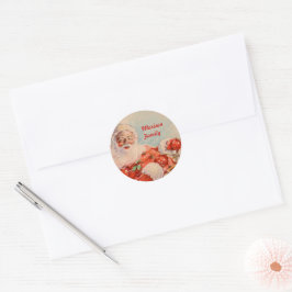 Adesivo Santas Sleigh Ride Family Name Envelope Seal