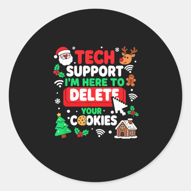 Adesivo Santa's Tech Suprt Rebooting Christmas Computer Me (Frente)