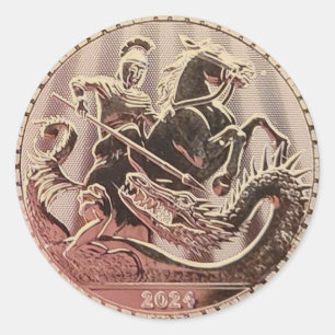 Adesivo santo 2024, George Slaying the Dragon Coin