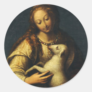 Adesivo Santo Agnes por Orsola Maddalena Caccia