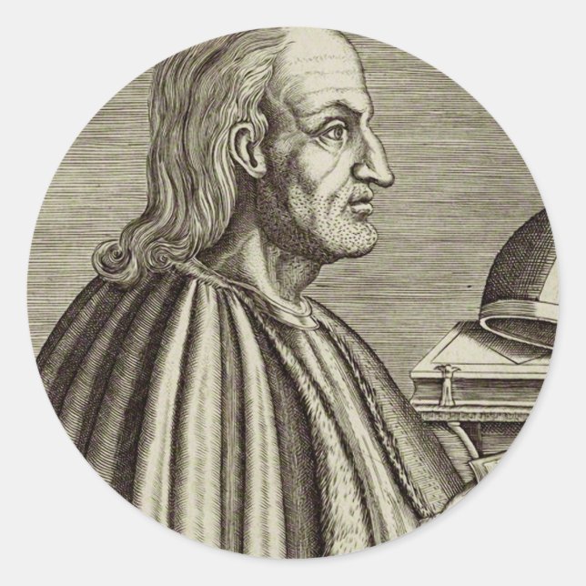 Adesivo Santo Anselm do Doutor Cantuária da Igreja (Frente)