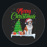 Adesivo Santo Bernard Dog Árvore de Natal Luz Engraçado Xm<br><div class="desc">Santo Bernard Cog Árvore de Natal Luz Engraçada Cachorro Xmas</div>