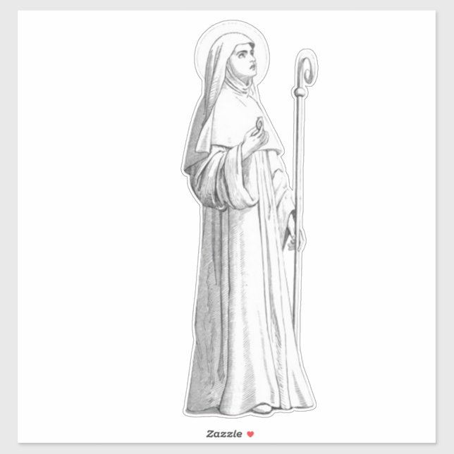 Adesivo Santo Catherine de Siena Virgin (Folha)