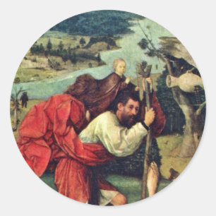 Adesivo Santo Christopher. Por Hieronymus Bosch (o melhor