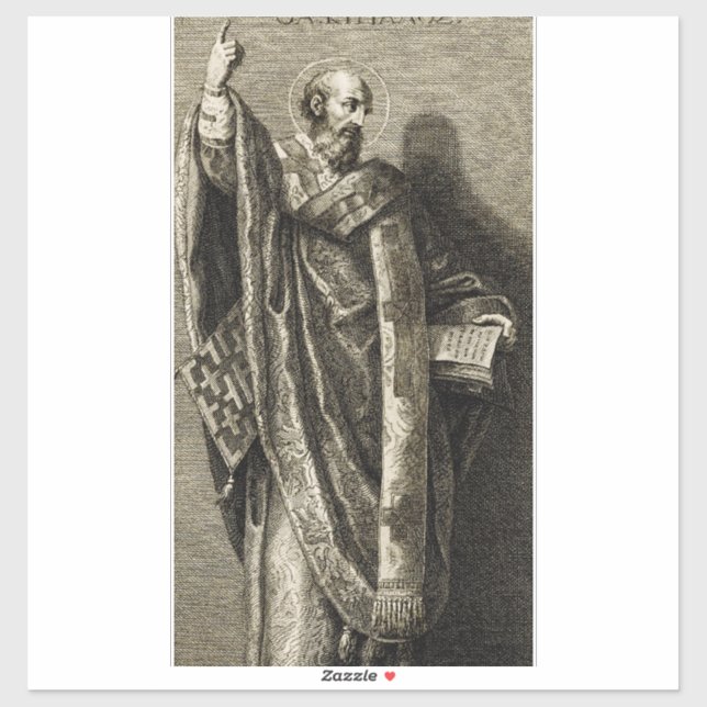 Adesivo Santo Cirilo do Confessor de Jerusalém (Folha)