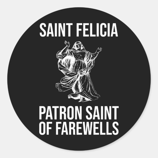 Adesivo Santo Felicia, Patron Santo das descobertas (Frente)