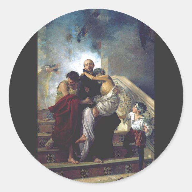 Adesivo Santo João de Deus Padroeiro dos Hospitais Arte Ca (Frente)