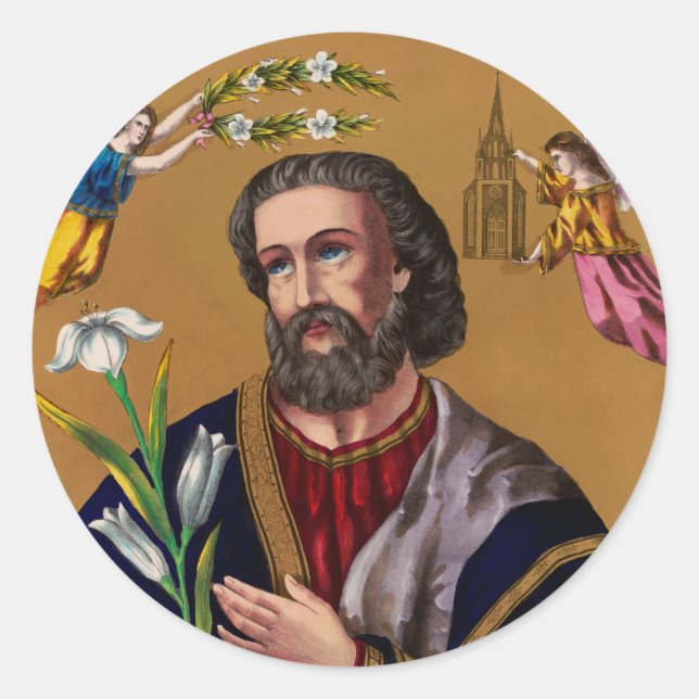 Adesivo Santo Joseph Guardian da Santa Família (Frente)