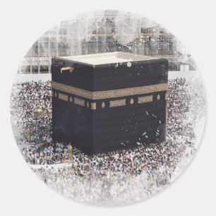 Adesivo Santo Kaaba, Masjid Al Haram, ilustração da aqua