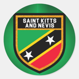 Adesivo Santo Kitts e bandeira de Nevis