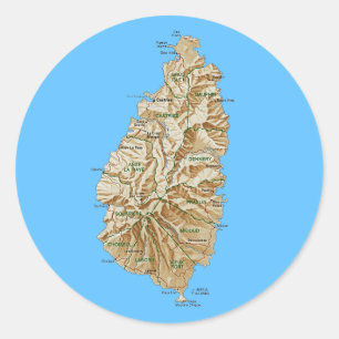 Adesivo Santo Lucia Map Sticker