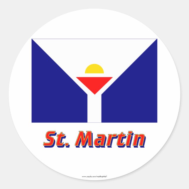 Adesivo Santo Martin Flag com Nome (Frente)
