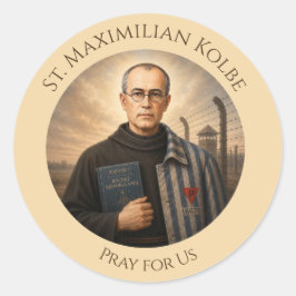 Adesivo Santo Maximiliano Kolbe Reze Por Nós Católico