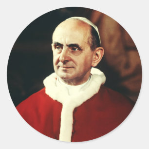 Adesivo Santo Paulo VI chefe da Igreja Católica
