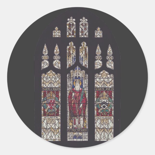 Adesivo Santo Polycarp Bishop de Smyrna (Frente)