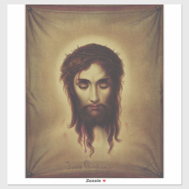 Adesivo Santo Rosto de Jesus Cristo (Folha)