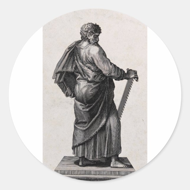 Adesivo Santo Simon, o apóstolo Zealot e o pregador (Frente)