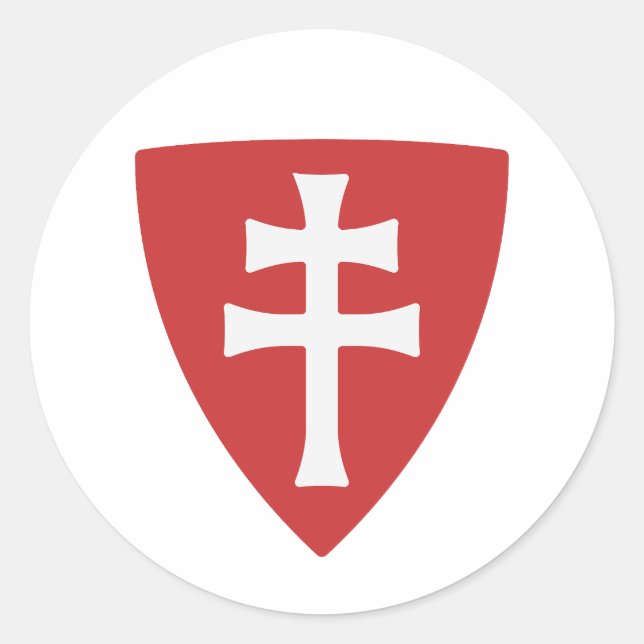 Adesivo santo stephen hungarian crus - símbolo hungário re (Frente)