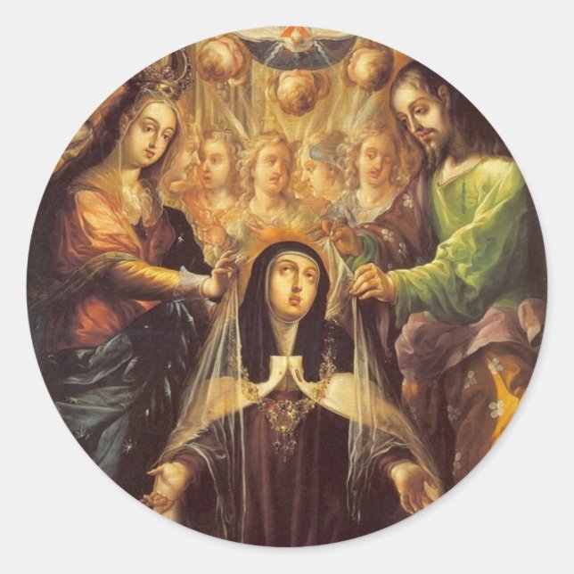 Adesivo santo teresa do cartão avila (Frente)