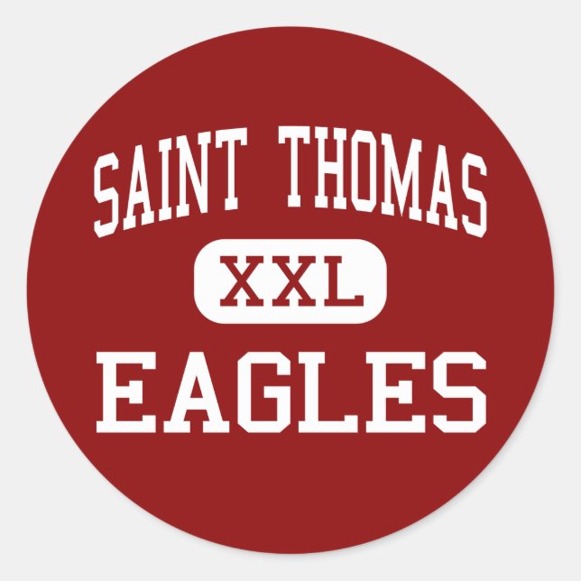 Adesivo Santo Thomas - Eagles - High - Houston Texas (Frente)