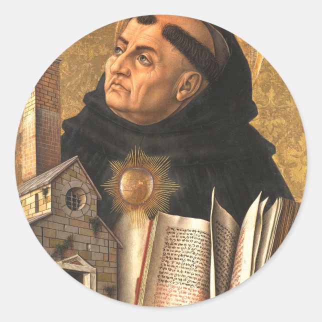 Adesivo Santo Tomás de Aquino (Frente)