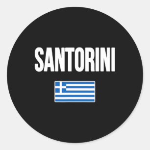 Adesivo Santorini Grécia Bandeira Grega Lembrança Férias 
