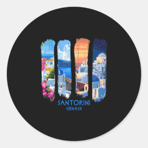 Adesivo Santorini Grécia Thira Pincelada Viagem Lembrança