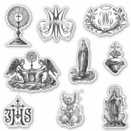 Adesivo Santos da Virgem Católica Tradicional Mary Angels