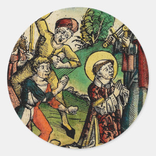 Adesivo São Estêvão o Protomártir Iconografia de Arte Fina