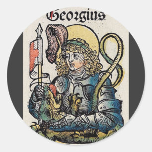 Adesivo São Jorge e o Dragão Grande Mártir