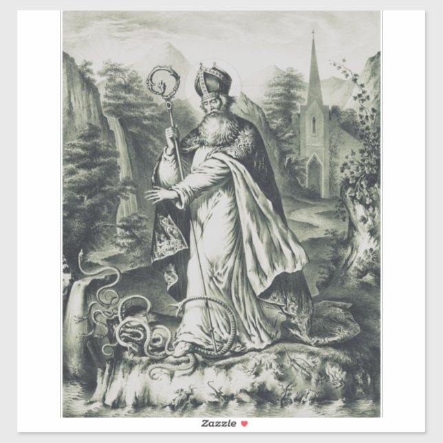 Adesivo São Patrick patron da Irlanda (Folha)