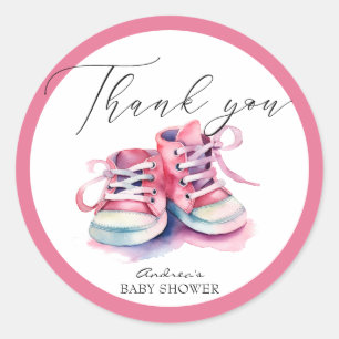 Adesivo Sapatos de Bebê   Favor de Agradecimento para Chá 