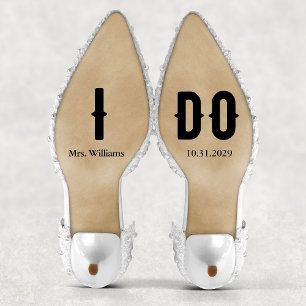 Adesivo Sapatos de Noiva Gótica Personalizados