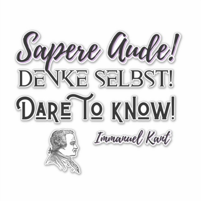 Adesivo Sapere Aude Sticker Immanuel Kant Aufkleber (Frente)