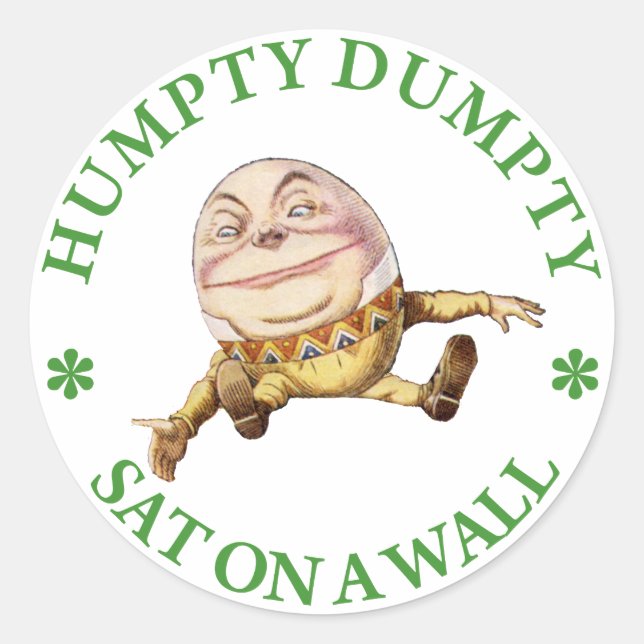 Adesivo Sápida Humpty Dumpty em uma Parede (Frente)
