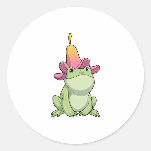 Adesivo Sapo com Plumeria (Frente)