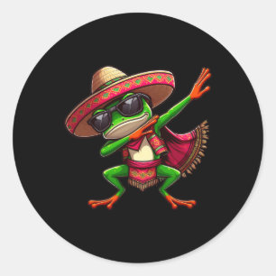 Adesivo Sapo Dabbing Óculos de Sol Sombrero Poncho Cinco D