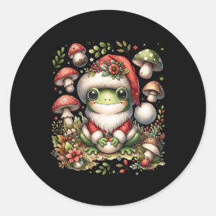Adesivo Sapo De Cottagecore Homens De Cogumelos De Natal
