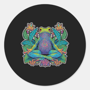 Adesivo Sapo de Ioga Meditar Pose Zen Lance Alongamento