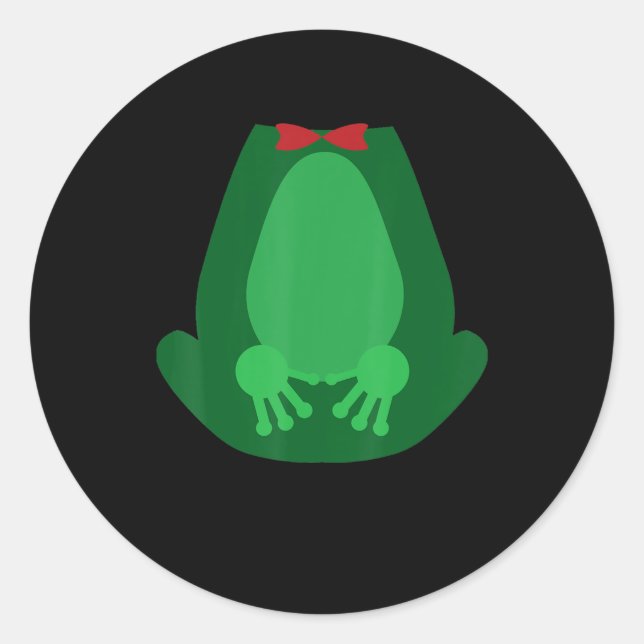 Adesivo Sapo de Jardim Verde Bonito Sentado Cosplay (Frente)