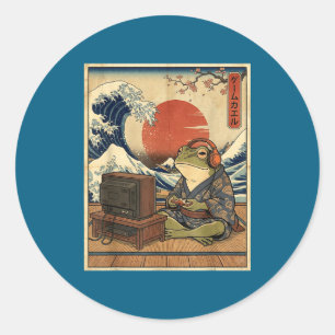 Adesivo Sapo de Jogos Arte Ukiyo-e Gamer Japonês Anime Hom