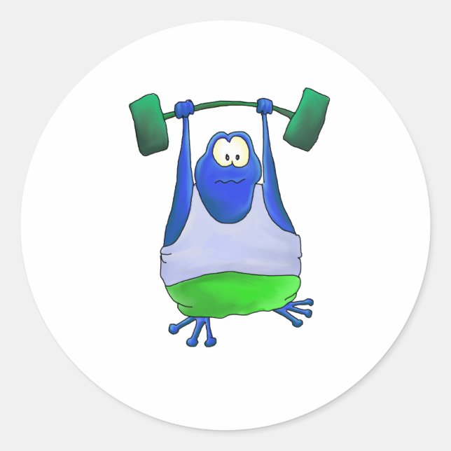 Adesivo Sapo de levantamento de peso (Frente)