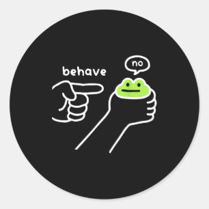 Adesivo Sapo Desonesto Sapo Engraçado Meme Se Comporte Não