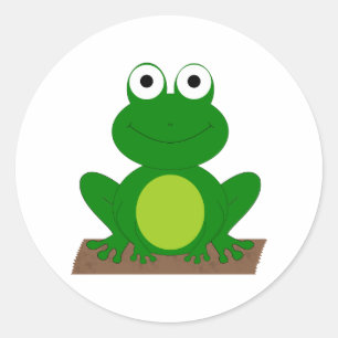 Adesivo Sapo dos desenhos animados em um registro