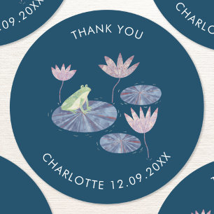 Adesivo Sapo em um Lily Pond Cute Obrigado