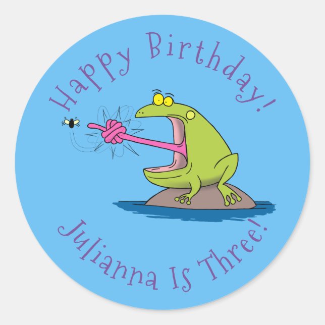 Adesivo Sapo engraçado e desenho animado (Frente)