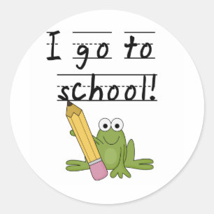 Adesivo Sapo eu vou ao camiseta e aos presentes da escola