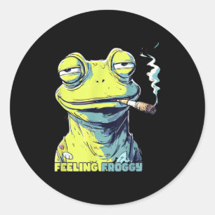Adesivo Sapo Fumando Cigarro Sapo Engraçado