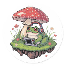 Sapo Gamer Pixel Aconchegante Cogumelo